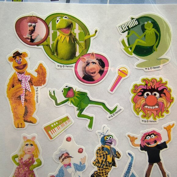Rare Purple Peach 2003 Muppets Stickers UK - Sam Eagle Pepe Waldorf Statler - Picture 2 of 5